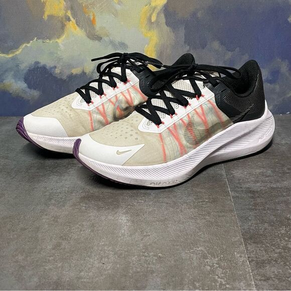 Nike Winflo 8 CW3421-103 White/Crimson/Purple Women's Running Shoes Size 7 - Picture 2 of 16